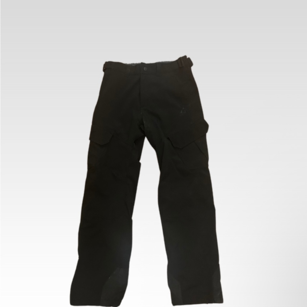 Men's Black Cargo Ski Snow Pants Size Small Adjustable Waist